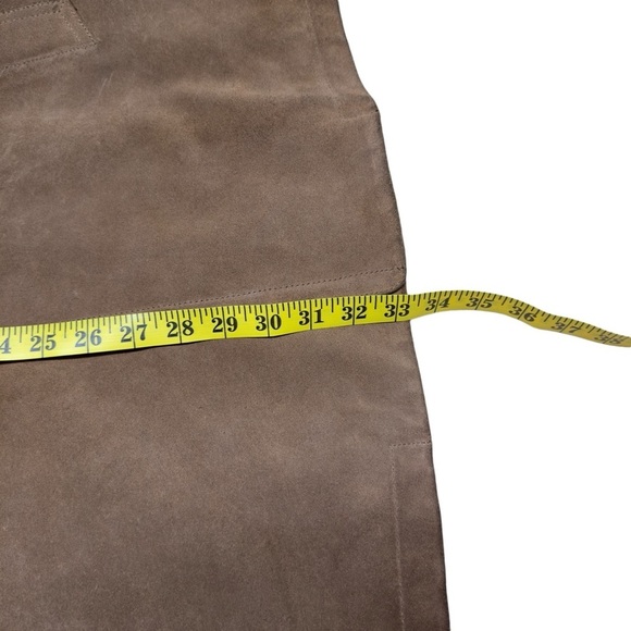 J Crew Vintage Heavy Duty Suede Leather Hunting Brown Jacket Thinsulate Large - Picture 14 of 15